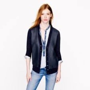 Jcrew Collection Leather Cartigan